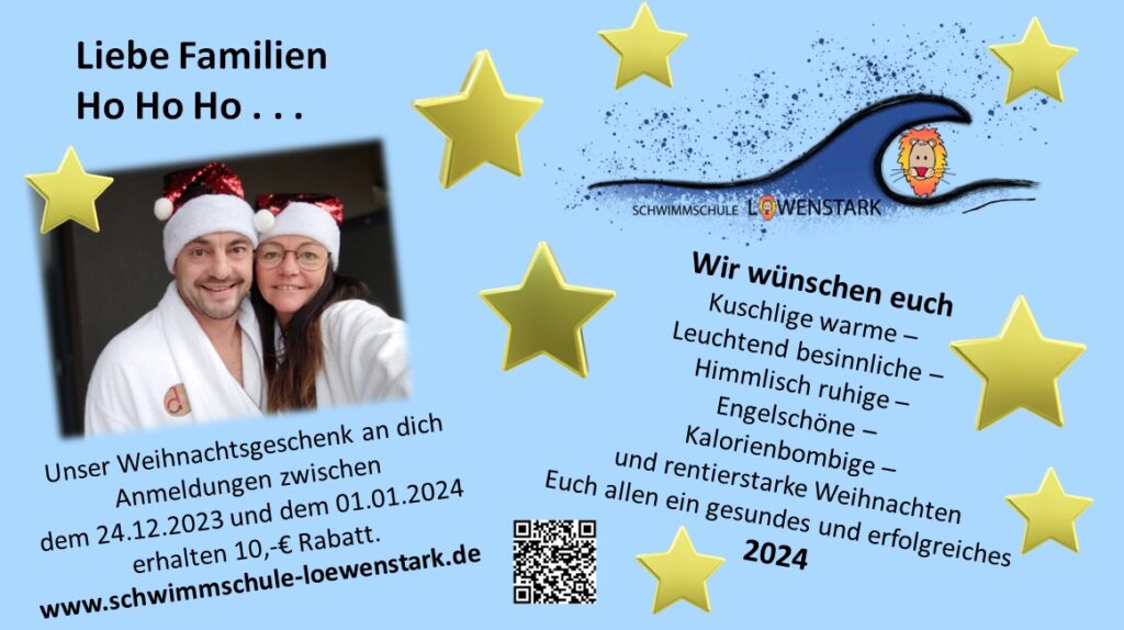 Weihnachtsgrüß3 2024 von Schwimmschule Löwenstak